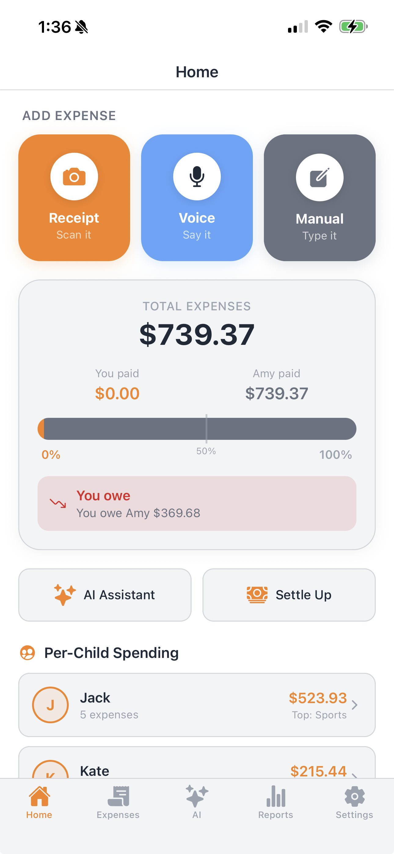 ParentSplit App Preview